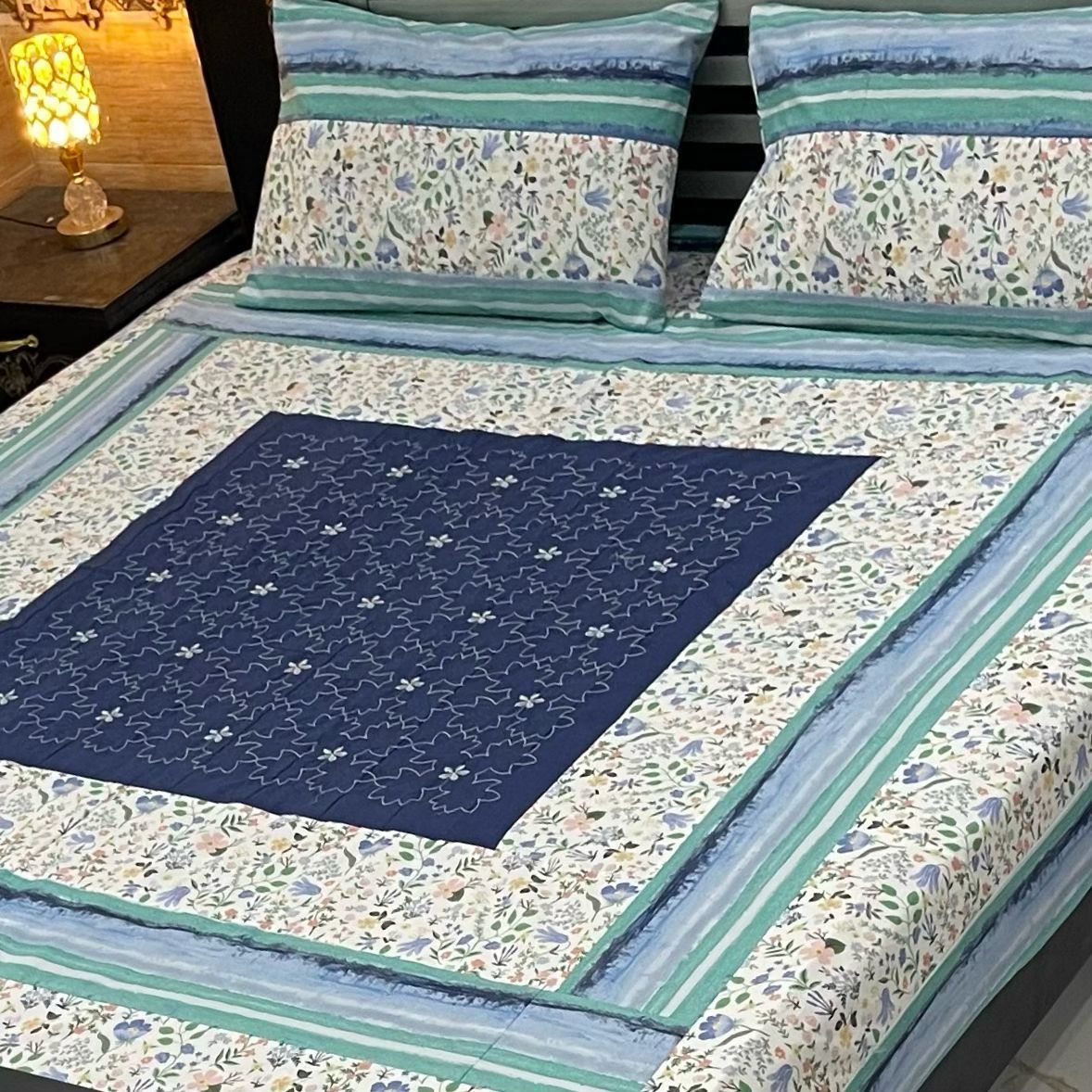 taal mart patch work bedsheet design