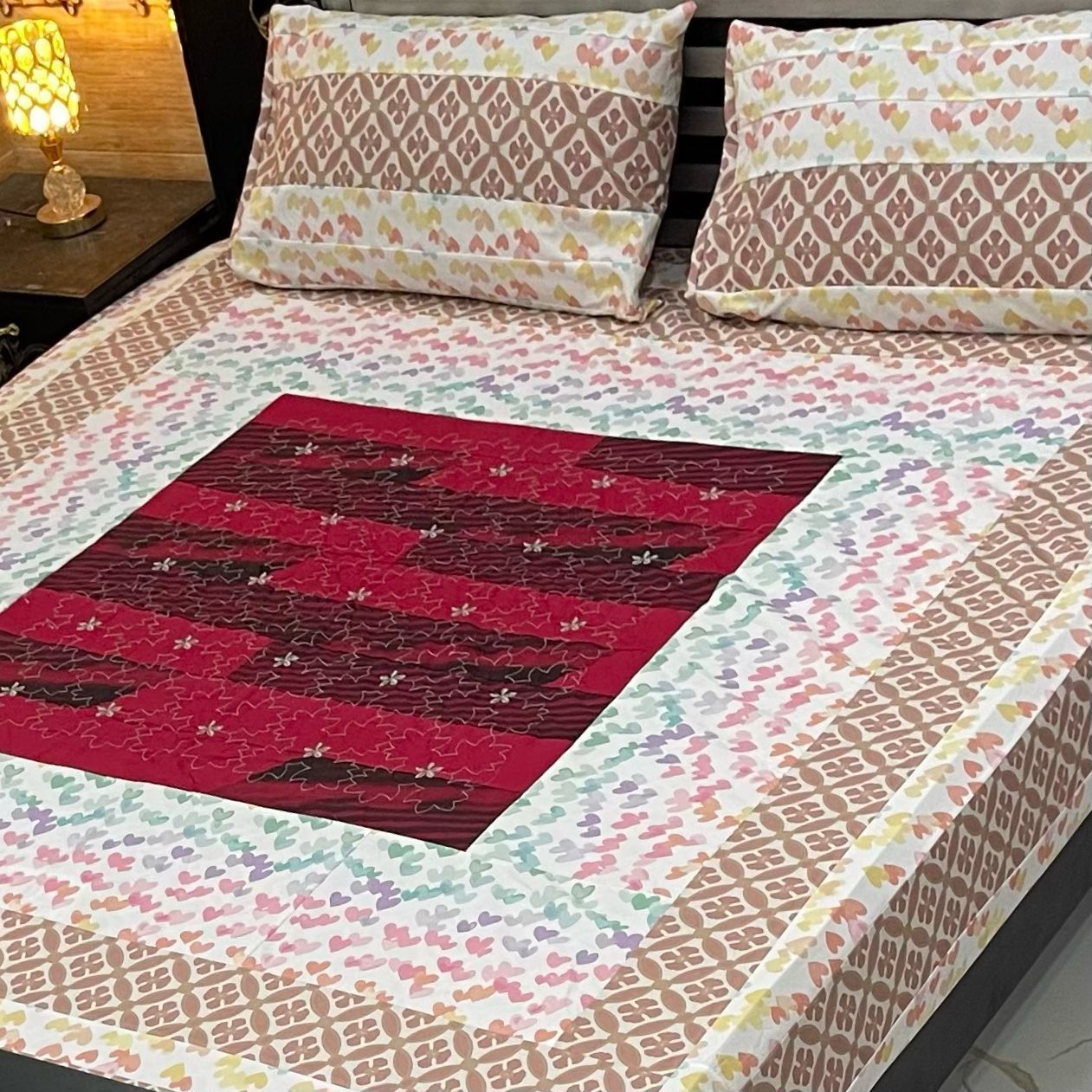 taal mart patch work bedsheet design