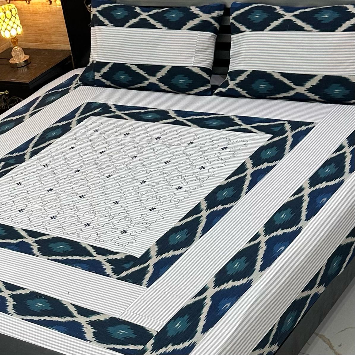 taal mart patch work bedsheet design