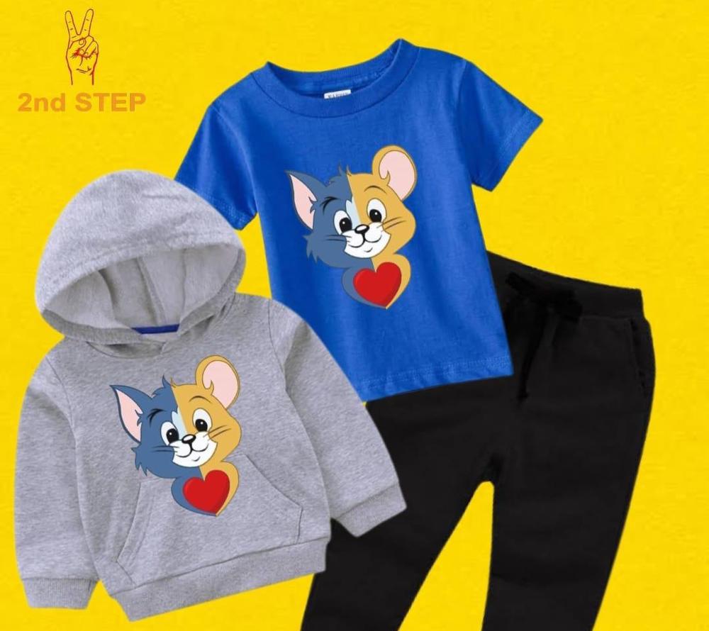 Boy's Stitched Fleece Printed Tracksuit - Image 2