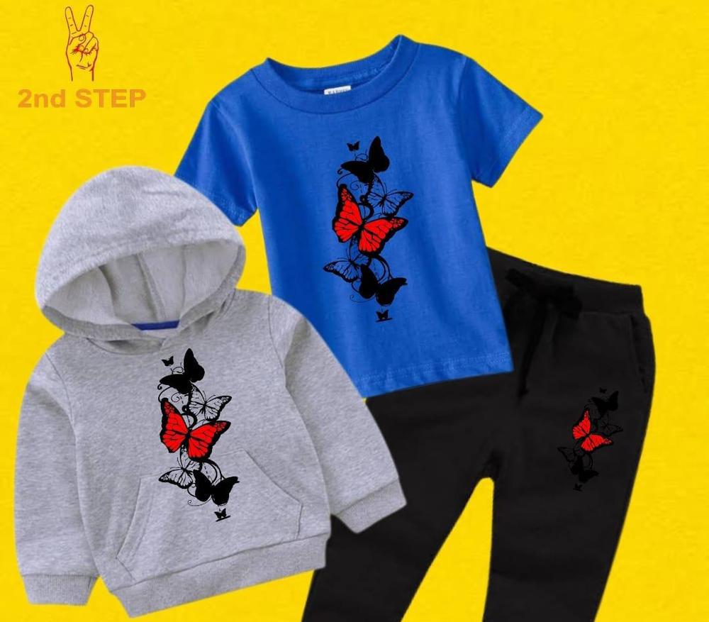 Boy's Stitched Fleece Printed Tracksuit - Image 3