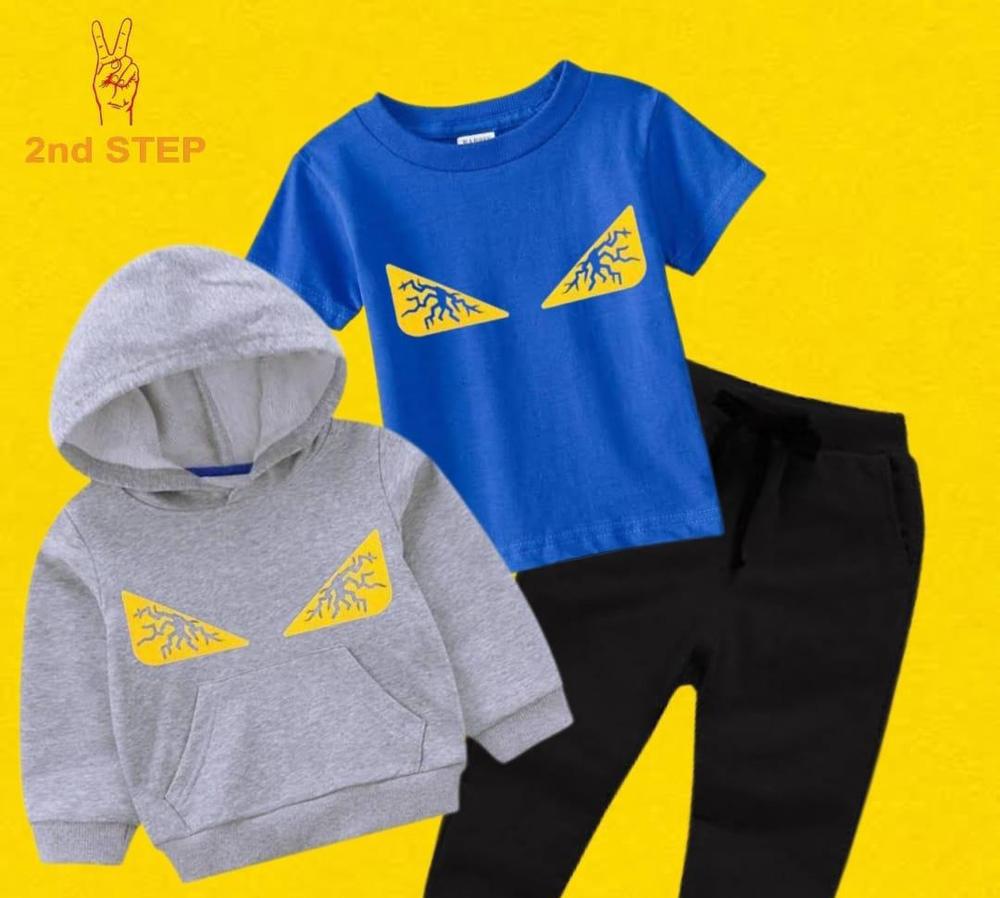 Boy's Stitched Fleece Printed Tracksuit - Image 4